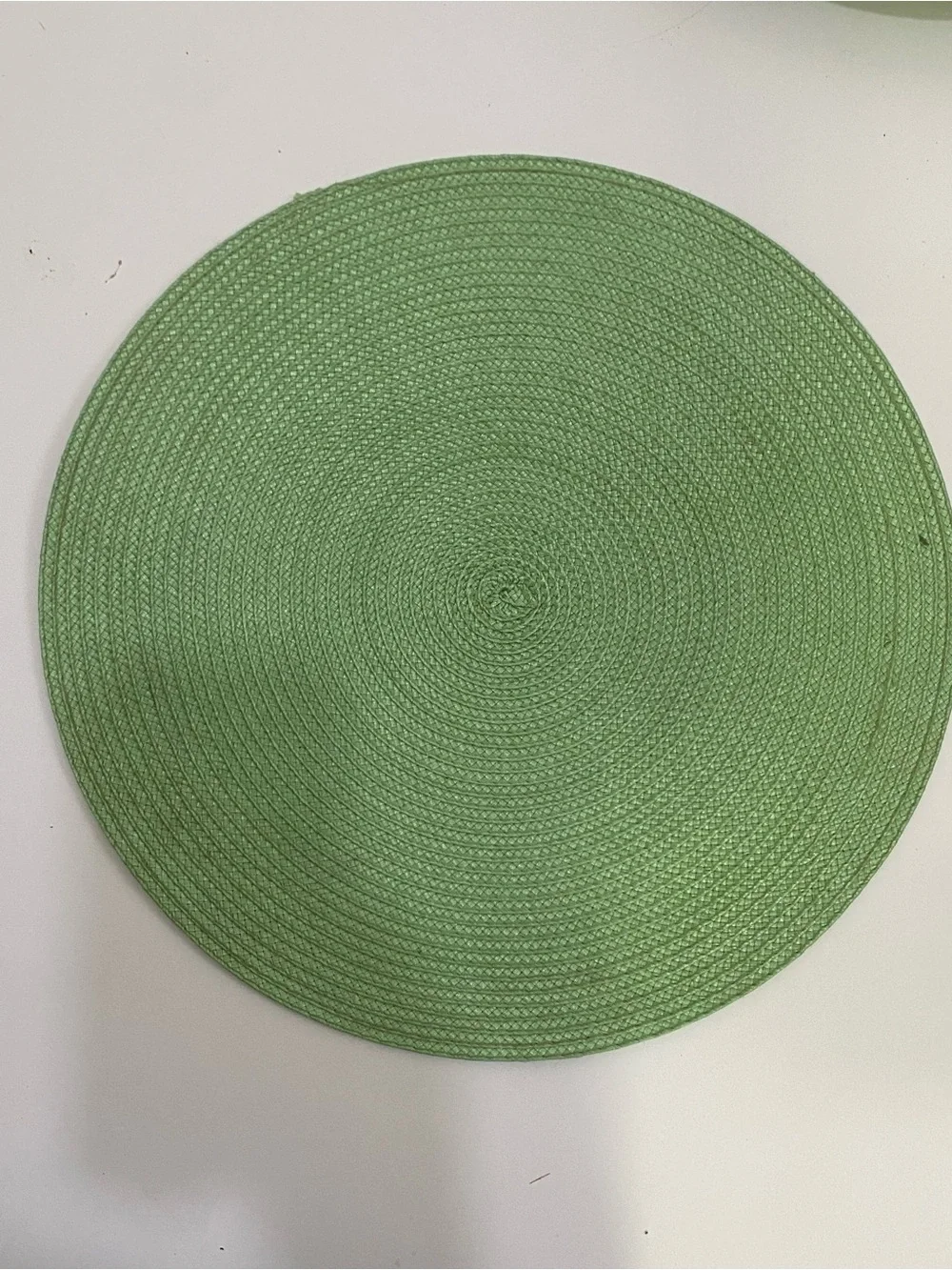 Round Green Braided Placemats - Set of 6